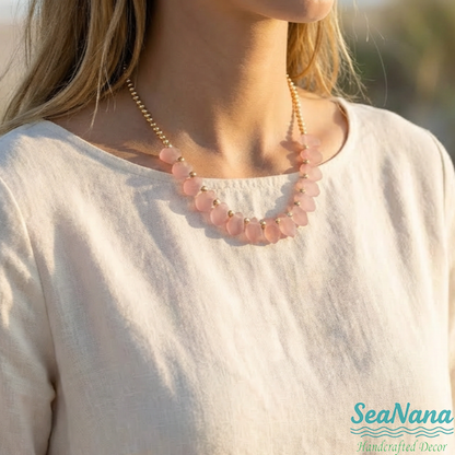 🌈Rainbow Handcrafted Sea Glass Necklace