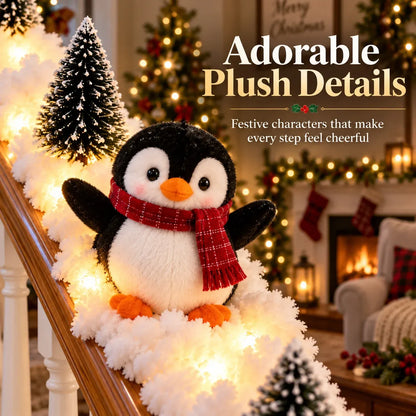 🔥Last Day 50% OFF - 🔥Playful Penguin Snowy Stair Railing Decor