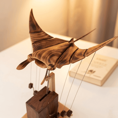 InexceptedTM Wooden Manta Ray — The Gift Dad Won’t Forget 🐦‍⬛