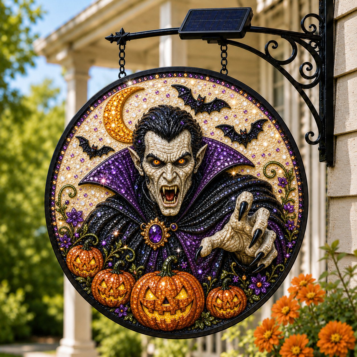 💥LAST DAY 57% OFF - 🎃 Solar Halloween LED Hanging Sign Light 👻 (📦Buy 2 Free Shipping)