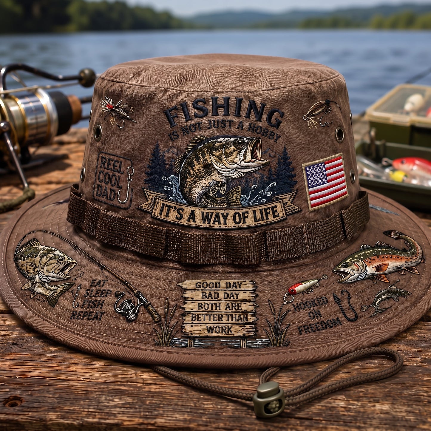 🇺🇸 Last Day Promo: 50% OFF 🎣 Fishing Is a Way of Life Boonie Hat