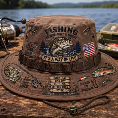 🇺🇸 Last Day Promo: 50% OFF 🎣 Fishing Is a Way of Life Boonie Hat