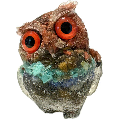 🦉✨ Natural Amethyst Crystal Owl Handmade Appalachian Workshop Piece