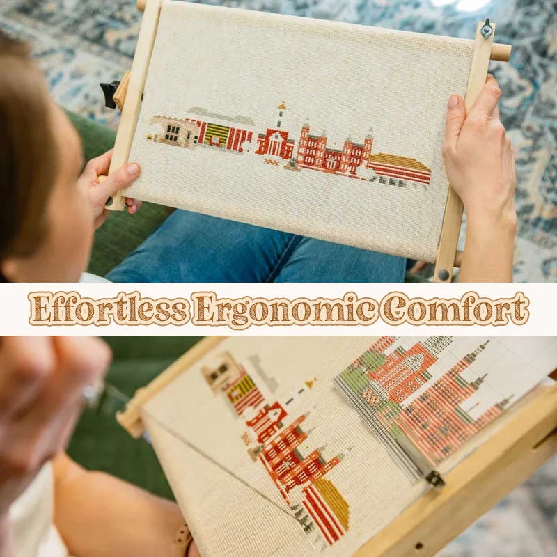 🧵 Adjustable Tabletop Embroidery Stand – Hands-Free Cross Stitch Frame Holder for Comfortable Stitching