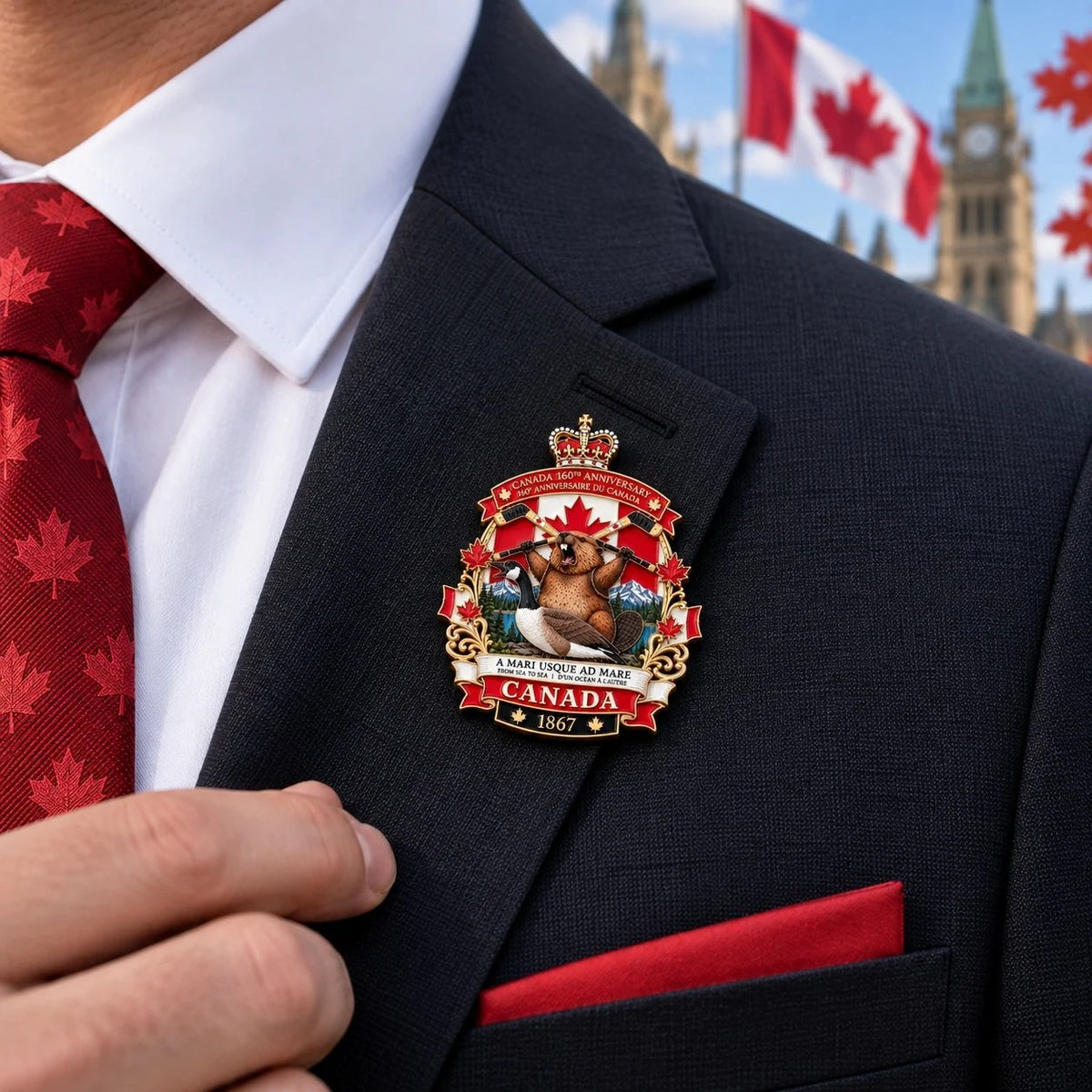 🍁 Canada 160th Anniversary “A Mari Usque Ad Mare” Tribute Badge