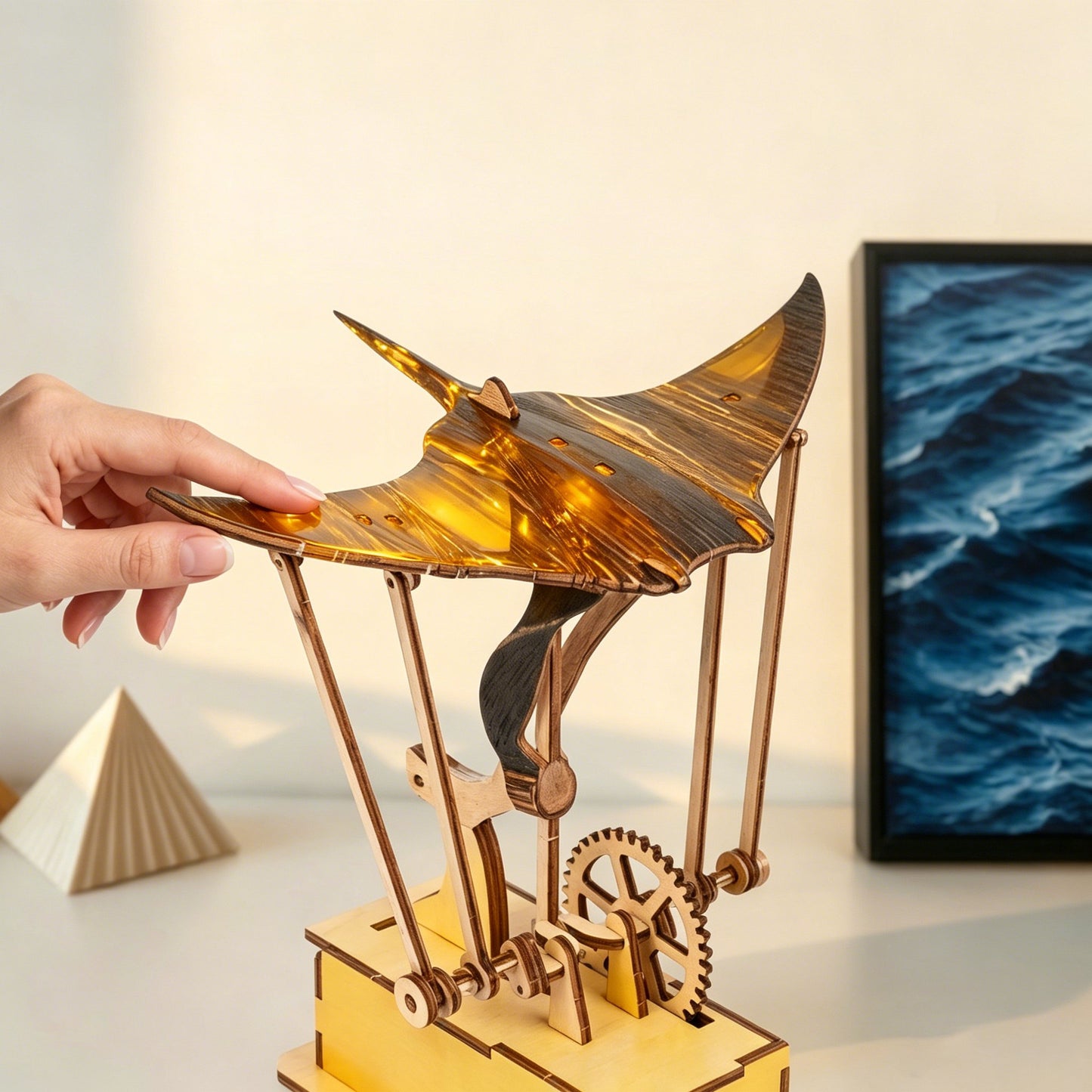 InexceptedTM Wooden Manta Ray — The Gift Dad Won’t Forget 🐦‍⬛