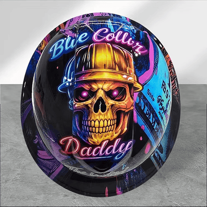 🎁Father’s Day 49% OFF - 👷🔥 Blue Collar Daddy Hydro-Dipped Hard Hat | Industrial Rigid Impact-Resistant Safety Helmet with Full-Wrap Gloss Artwork