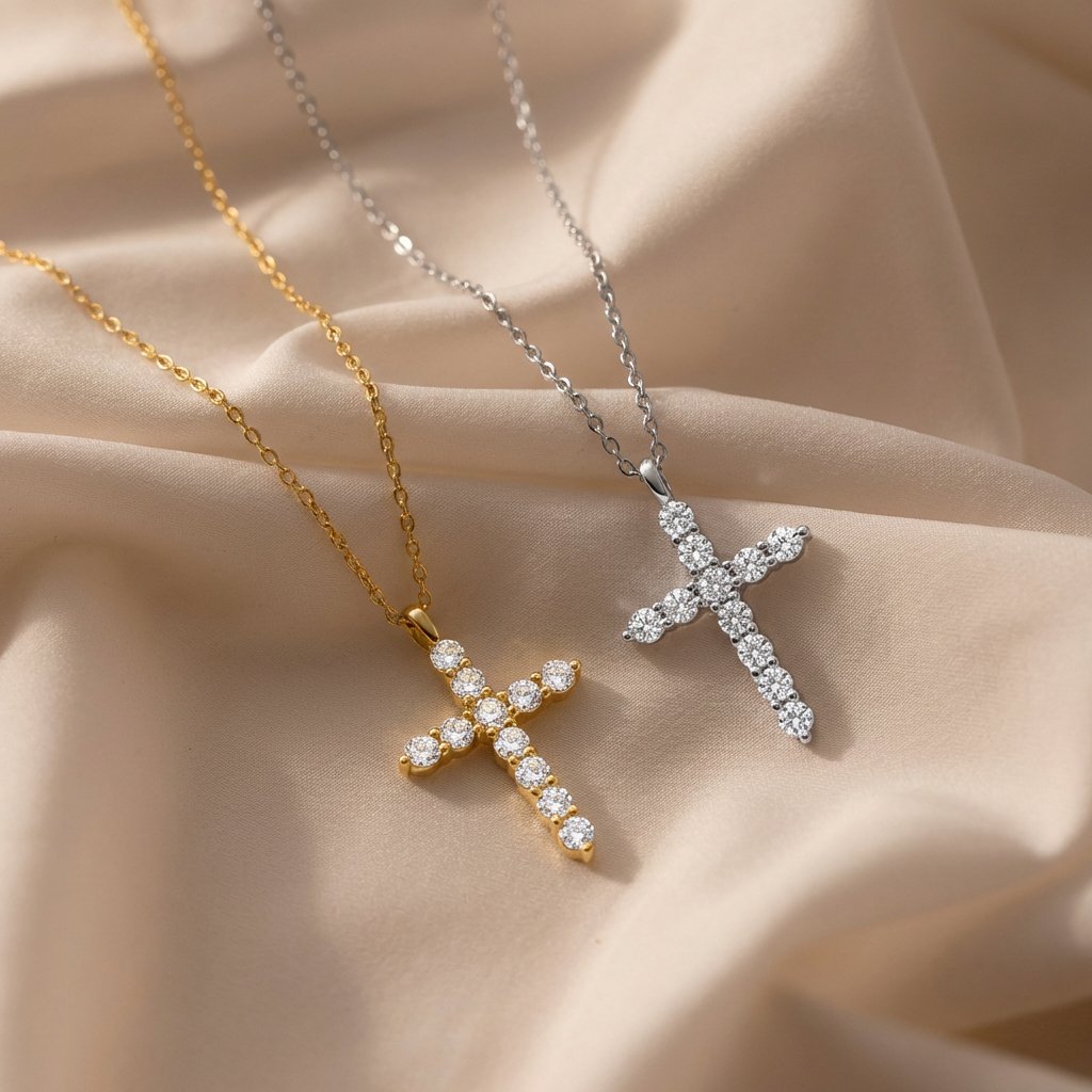 🎁LAST DAY 49% OFF - 💕Crystal Cross Necklace