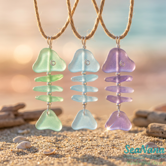 🐟Ocean's Gift Sea Glass Fish Ornament
