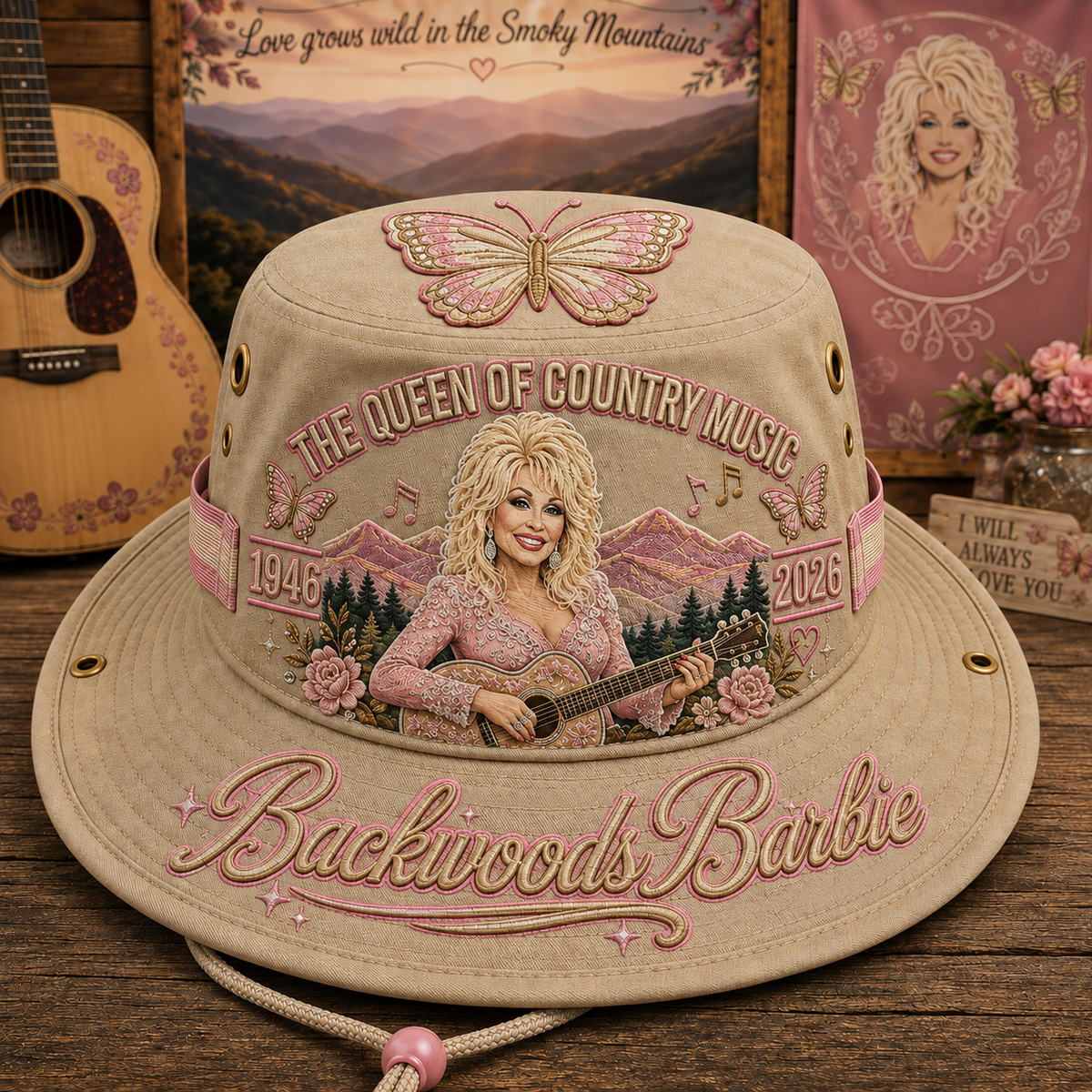 🇺🇸 Last Day Promo: 50% OFF🎸🦋Queen of Country Music Memorial Boonie Hat