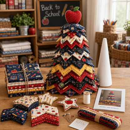 🔥LAST DAY 50% OFF - 🎄Handmade Layered Fabric Tree Quilt Kit – Stitch a Beautiful Tree for Every Season🧵