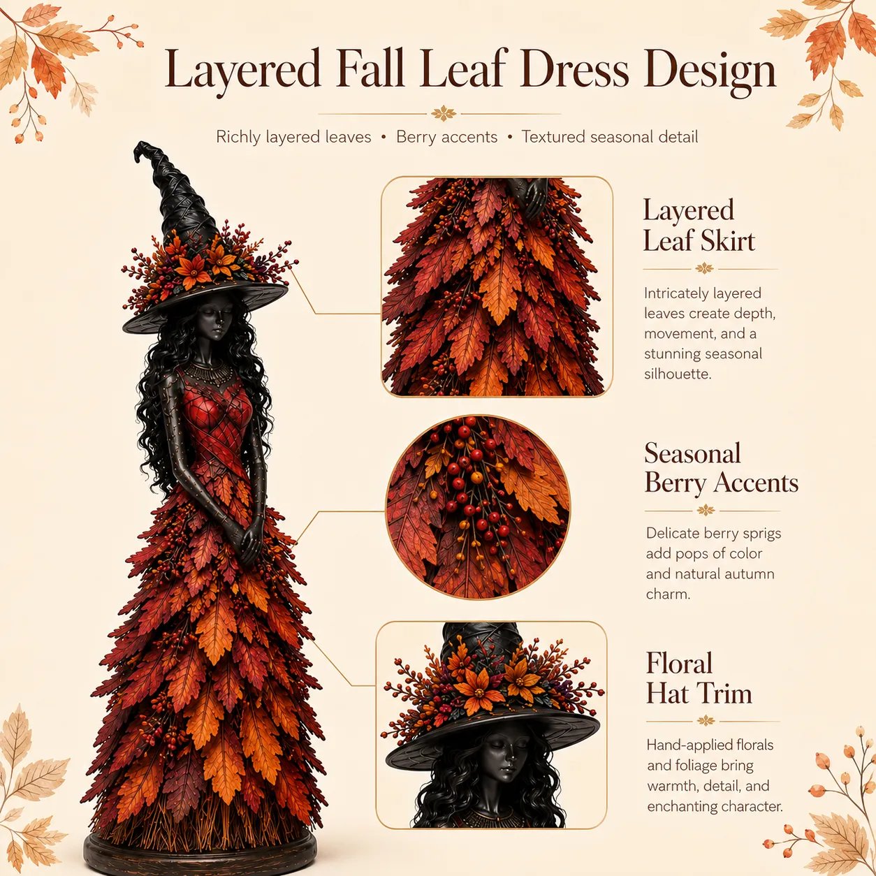 💥LAST DAY 49% OFF - 🧙 Enchanted Autumn Witch Figurine(✨Buy 2 Free Shipping)