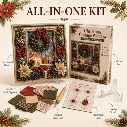 🖼️3D Christmas Fabric Poke Art Kit