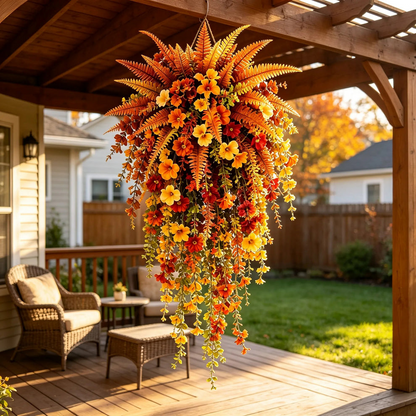 🔥Last Day 50% OFF – 🍂 Artificial Fern for Autumn Outdoor Decor– Autumn Porch & Door Decoration