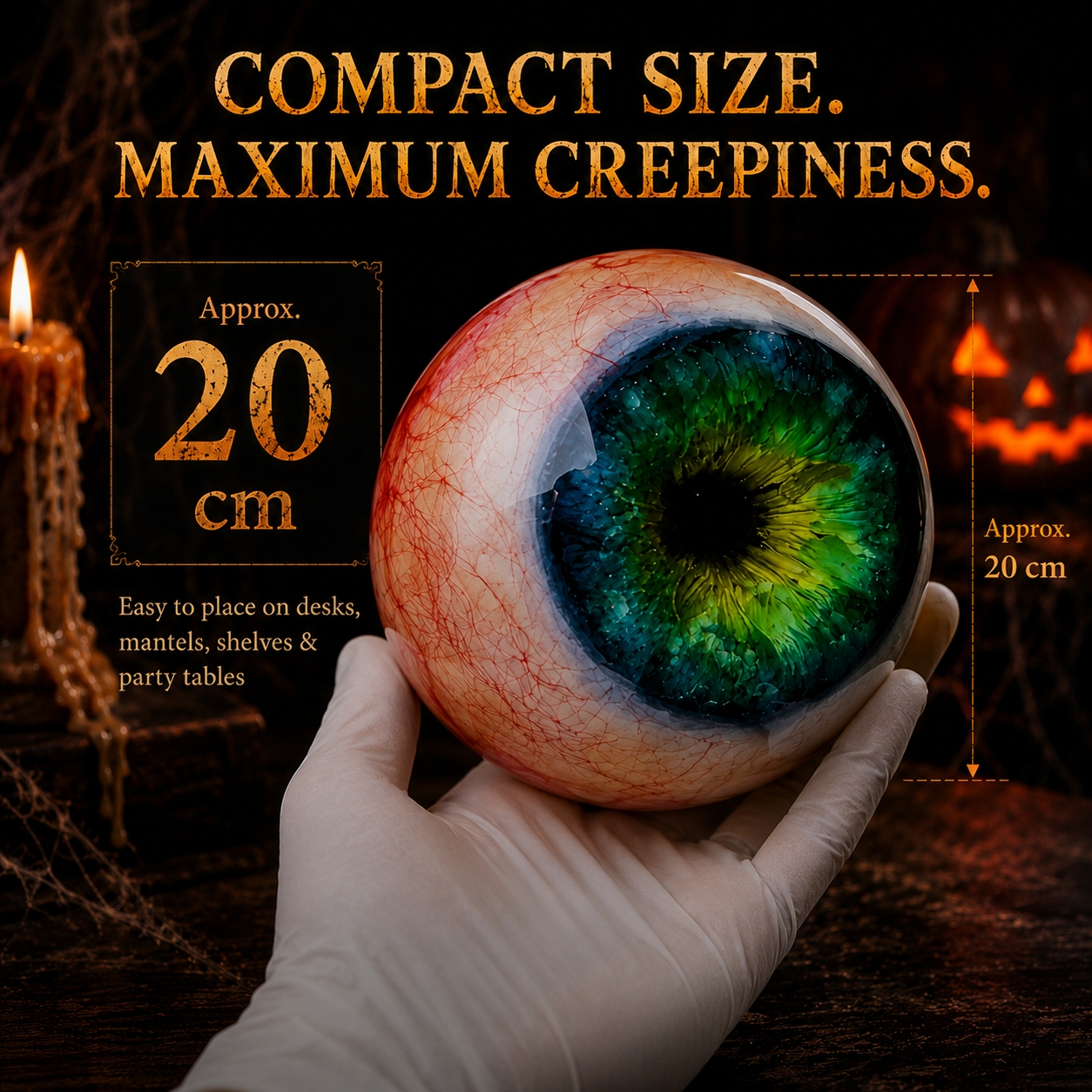 🎃 Halloween Sale — 58% OFF👁️ Halloween Monster Eye Orb – Hyper-Realistic Creepy Eyeball Decor