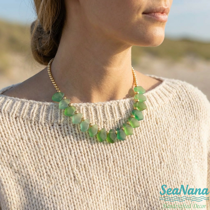 🌈Rainbow Handcrafted Sea Glass Necklace