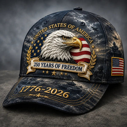 ✨2026 Architecturm®250 Years of Freedom Eagle Cap | Embroidered Patriotic Vintage Baseball Hat – 1776–2026 American Tribute Edition
