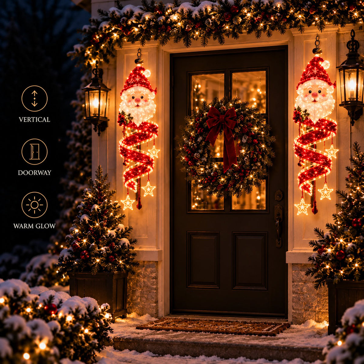 ⏳ Last Day 49% OFF – 🎄Christmas Magic Spiral™ Hanging LED Light Collection