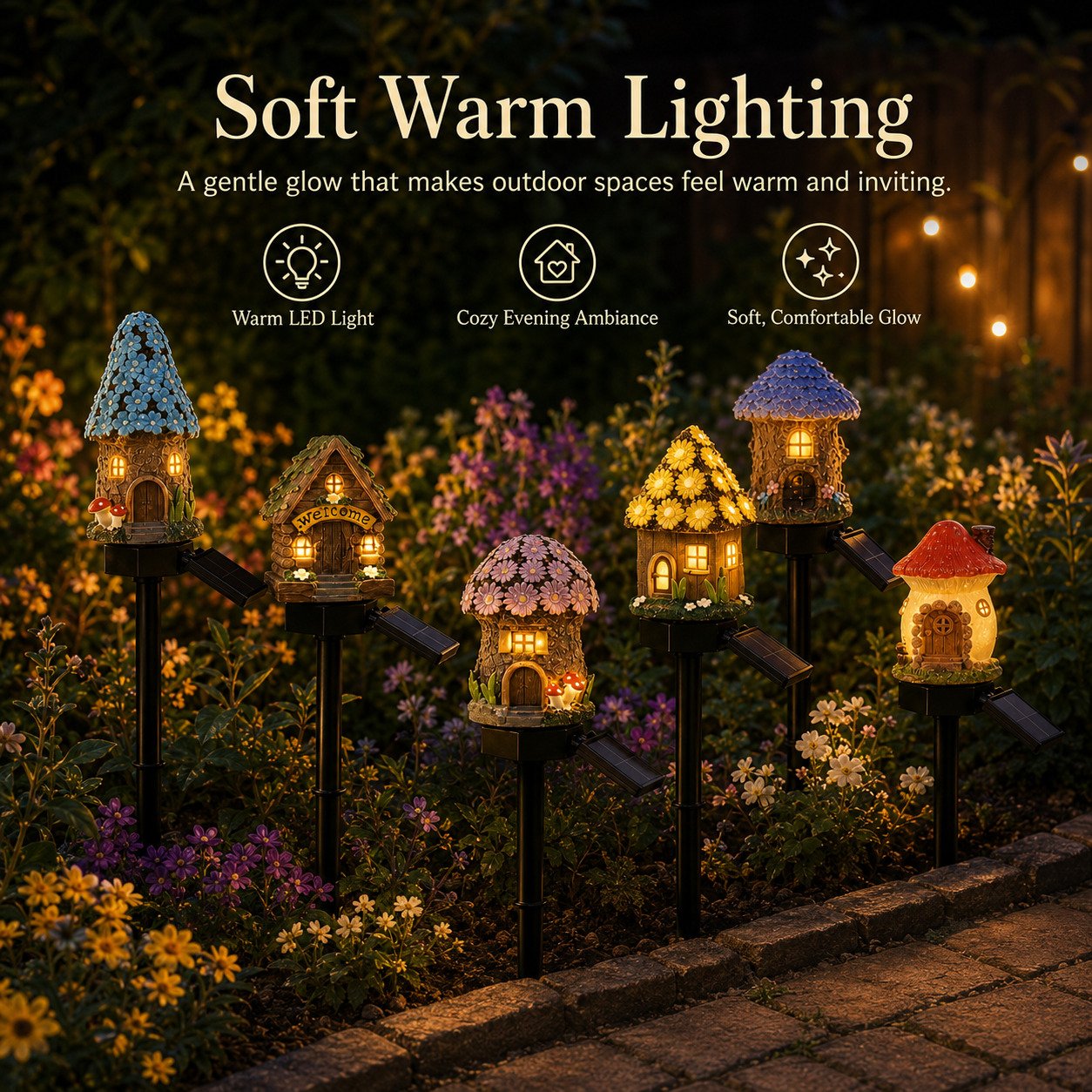 🔥Last Day 49% OFF🍄Solar Fairy-Tale Mushroom Cottage Garden Light💡