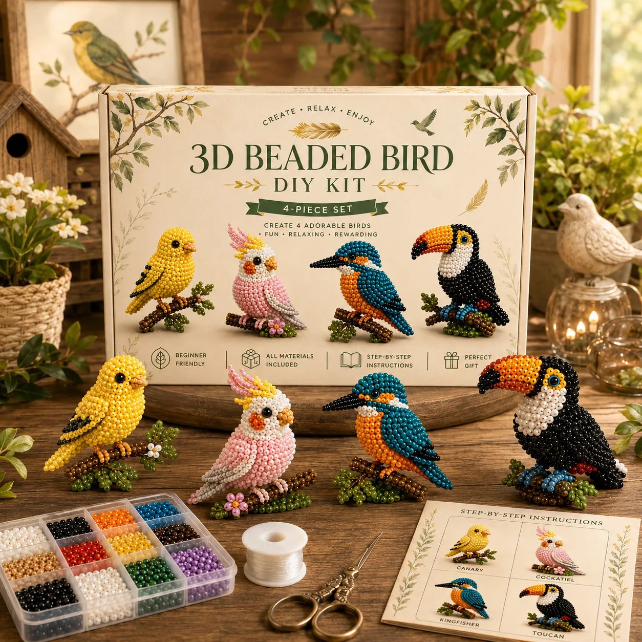 🧵🧵✨ Creative Beaded Mini World 3D DIY Kit Collection