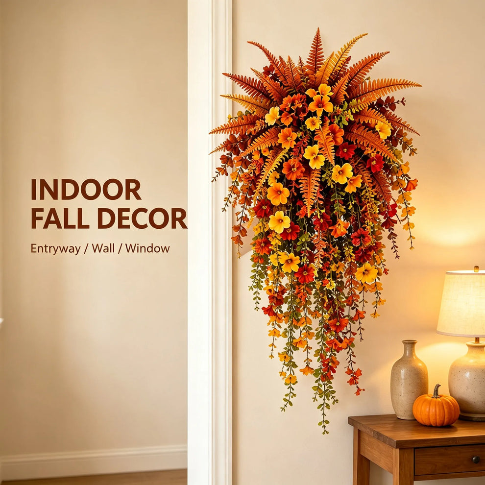 🔥Last Day 50% OFF – 🍂 Artificial Fern for Autumn Outdoor Decor– Autumn Porch & Door Decoration
