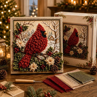 🖼️3D Christmas Fabric Poke Art Kit