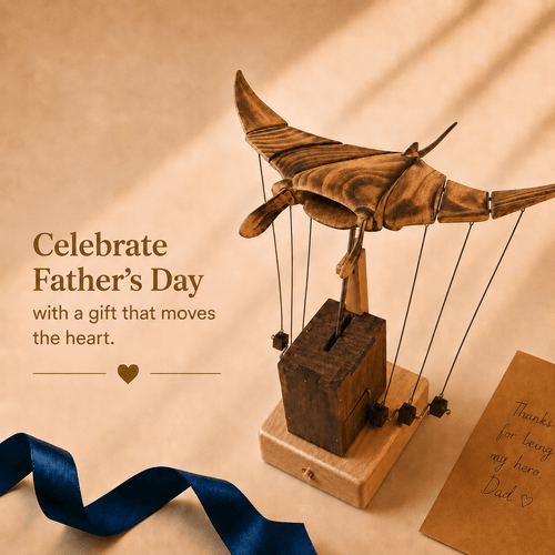 InexceptedTM Wooden Manta Ray — The Gift Dad Won’t Forget 🐦‍⬛