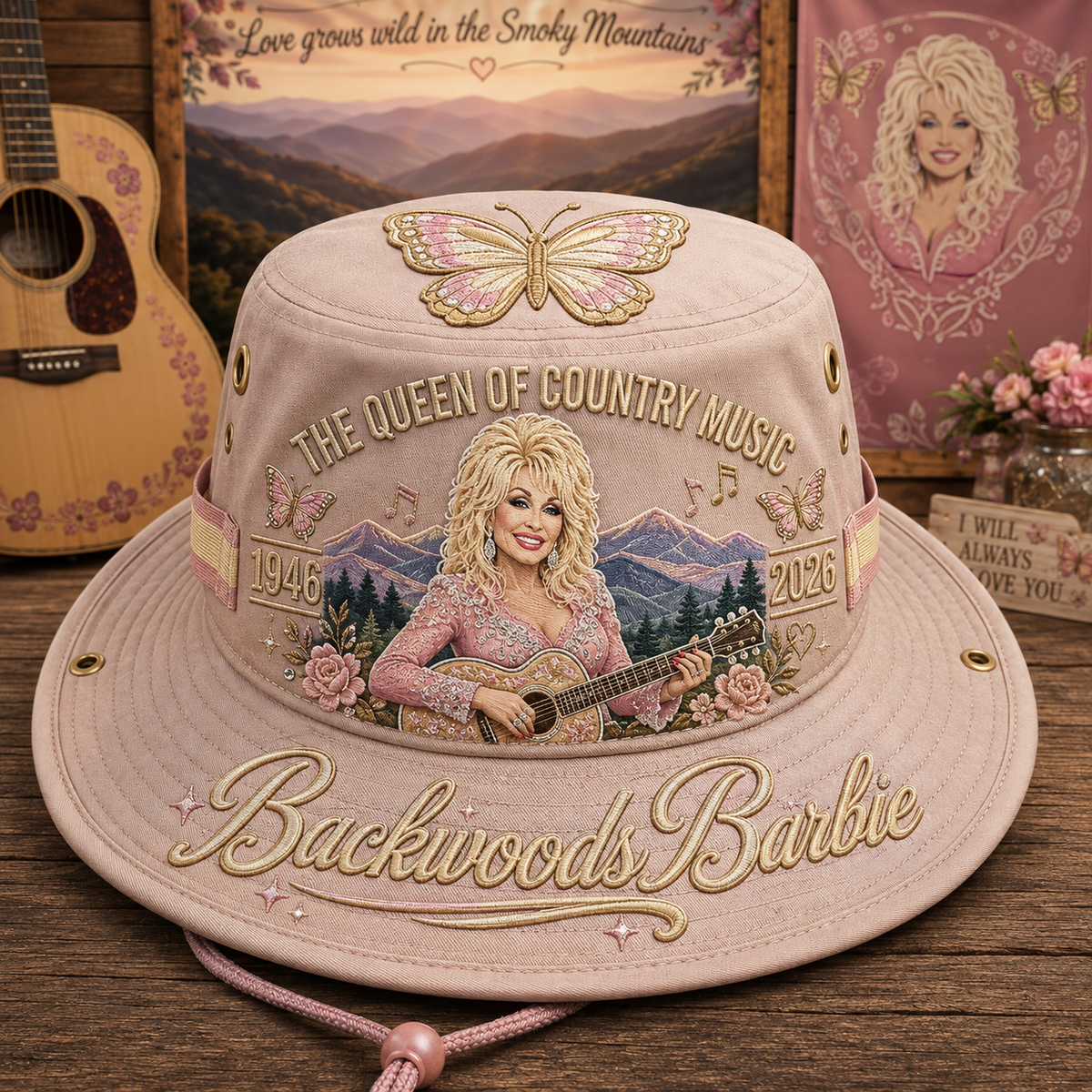 🇺🇸 Last Day Promo: 50% OFF🎸🦋Queen of Country Music Memorial Boonie Hat