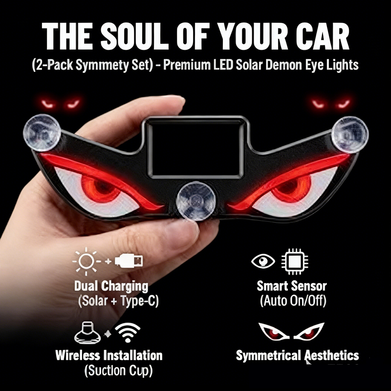 Halloween Sale🎃Solar Demon Eye LED Car Window Light
