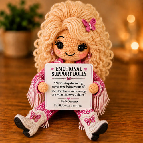 🔥LAST DAY 50% OFF - 💗Hand‑Crocheted Emotional Support Comfort Doll | Country Music Inspired Uplifting Encouragement Keepsake Gift For Loved Ones