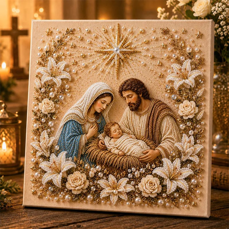 🔥 Last Day 49% OFF – ✝️ DIY Jesus Pearl Art Kit | 3D Pearl-Style Christian Artwork for Prayer Corners & Faith Gifts