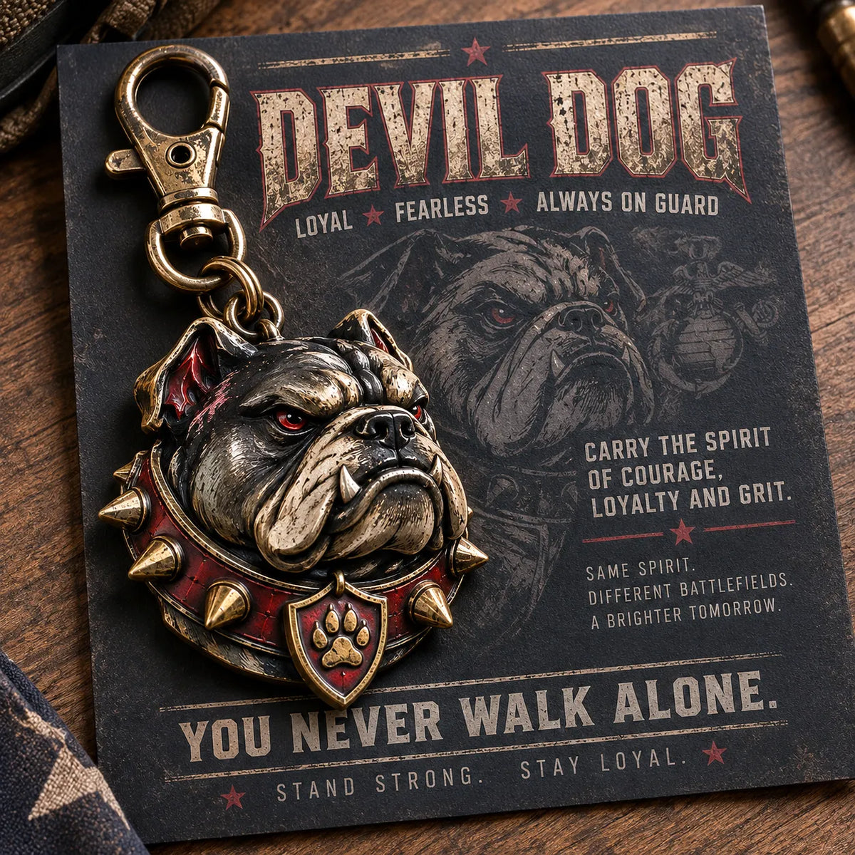 🔥LAST DAY 50% OFF -  🐶 Devil Dog Guardian Metal Keepsake Keychain
