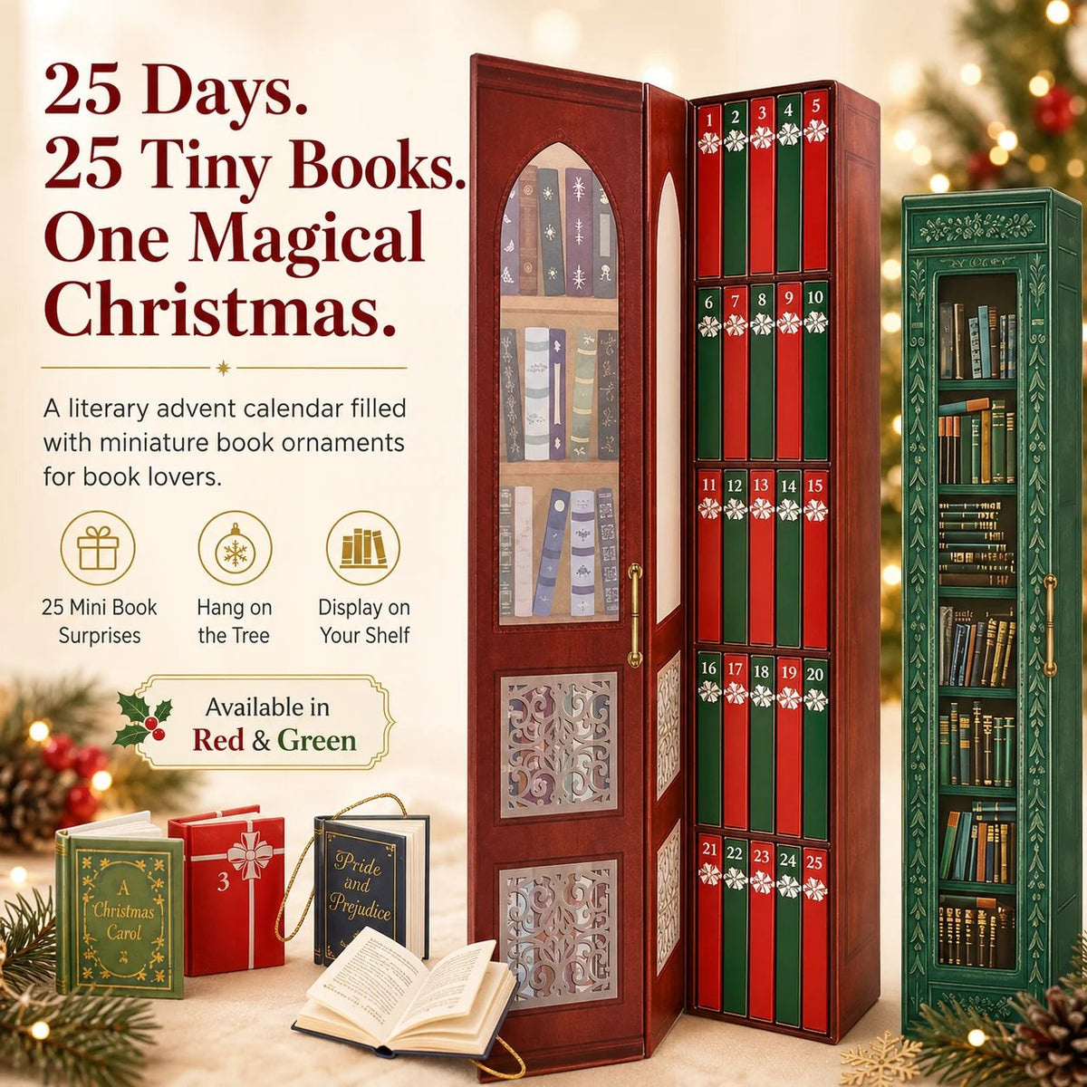 Last Day 49% OFF – 📚 25-Day Mini Book Advent Calendar – A Book Lover's Christmas Countdown