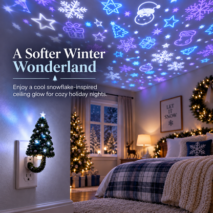 🎄💡Christmas Tree Projector Night Light — Plug-In Ceiling Décor