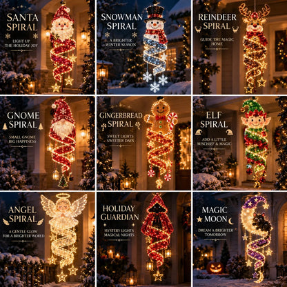 ⏳ Last Day 49% OFF – 🎄Christmas Magic Spiral™ Hanging LED Light Collection