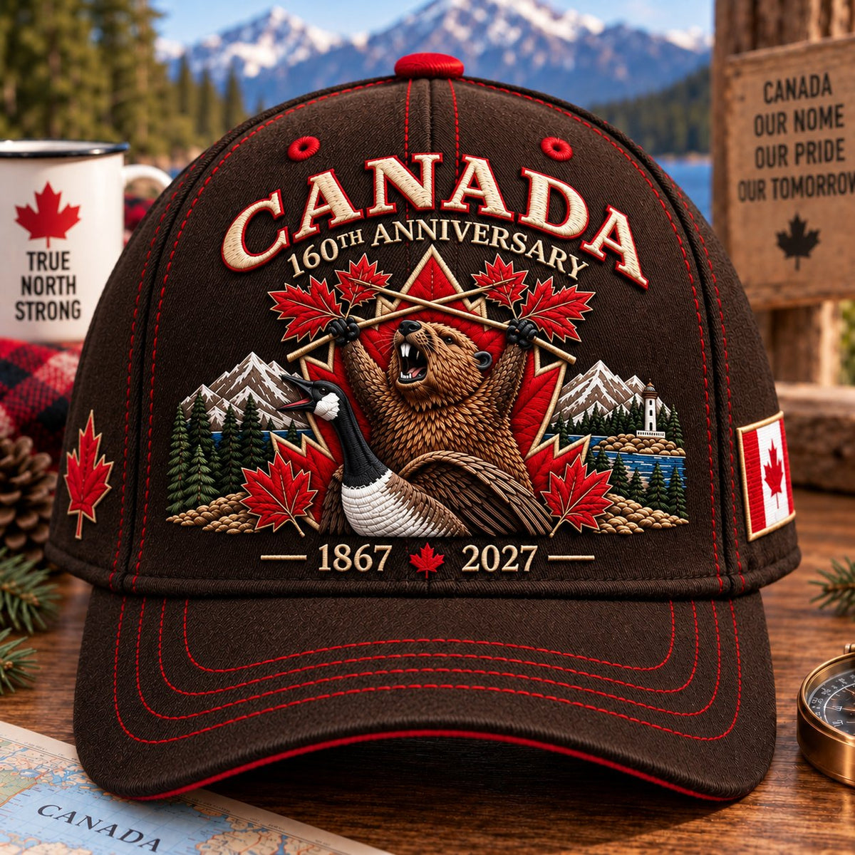(🎁Last Day 49% OFF)🧢Canada 160th Anniversary 1867–2027 – Premium Embroidered Heritage Cap 100% Cotton