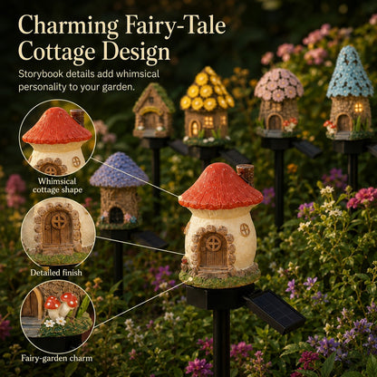 🔥Last Day 49% OFF🍄Solar Fairy-Tale Mushroom Cottage Garden Light💡