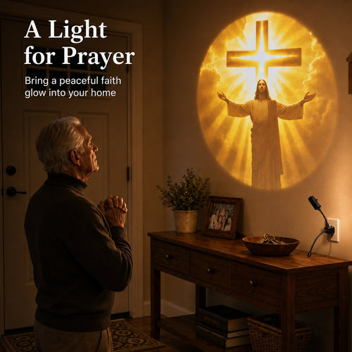 (🎁Last Day 49% OFF)🙏USB Jesus Wall Projection Lamp – Bring Peaceful Worship Glow Into Your Home