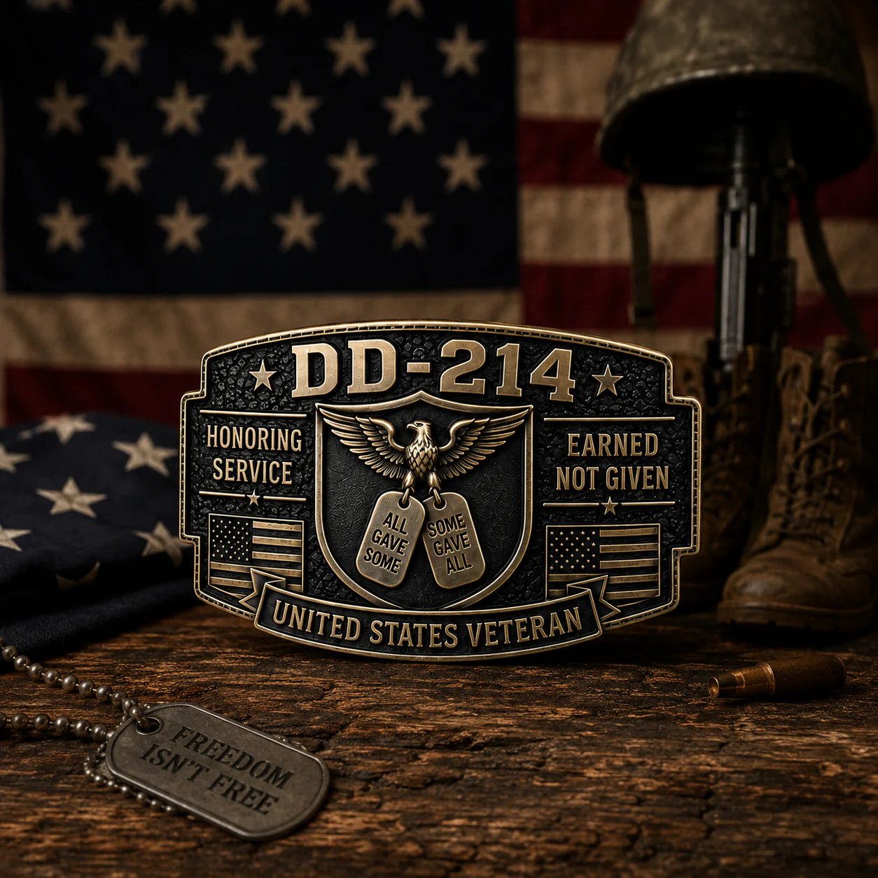 🔥LAST DAY 50% OFF-🎖️DD-214 Veteran Honor Belt Buckle (✨2026 Limited Edition)