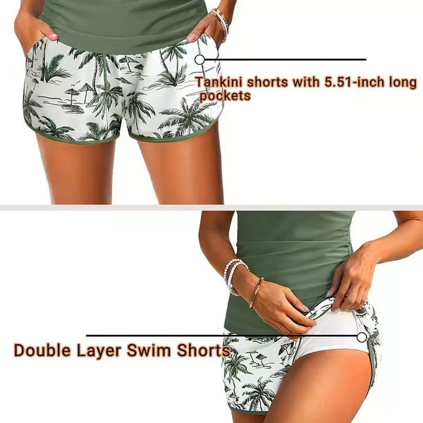 🔥LAST DAY 49%OFF🔥 Three Piece Tankini with Shorts🩱