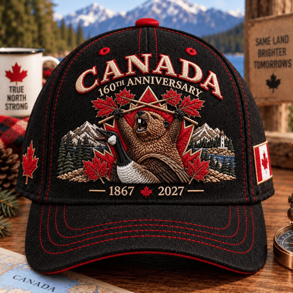 (🎁Last Day 49% OFF)🧢Canada 160th Anniversary 1867–2027 – Premium Embroidered Heritage Cap 100% Cotton