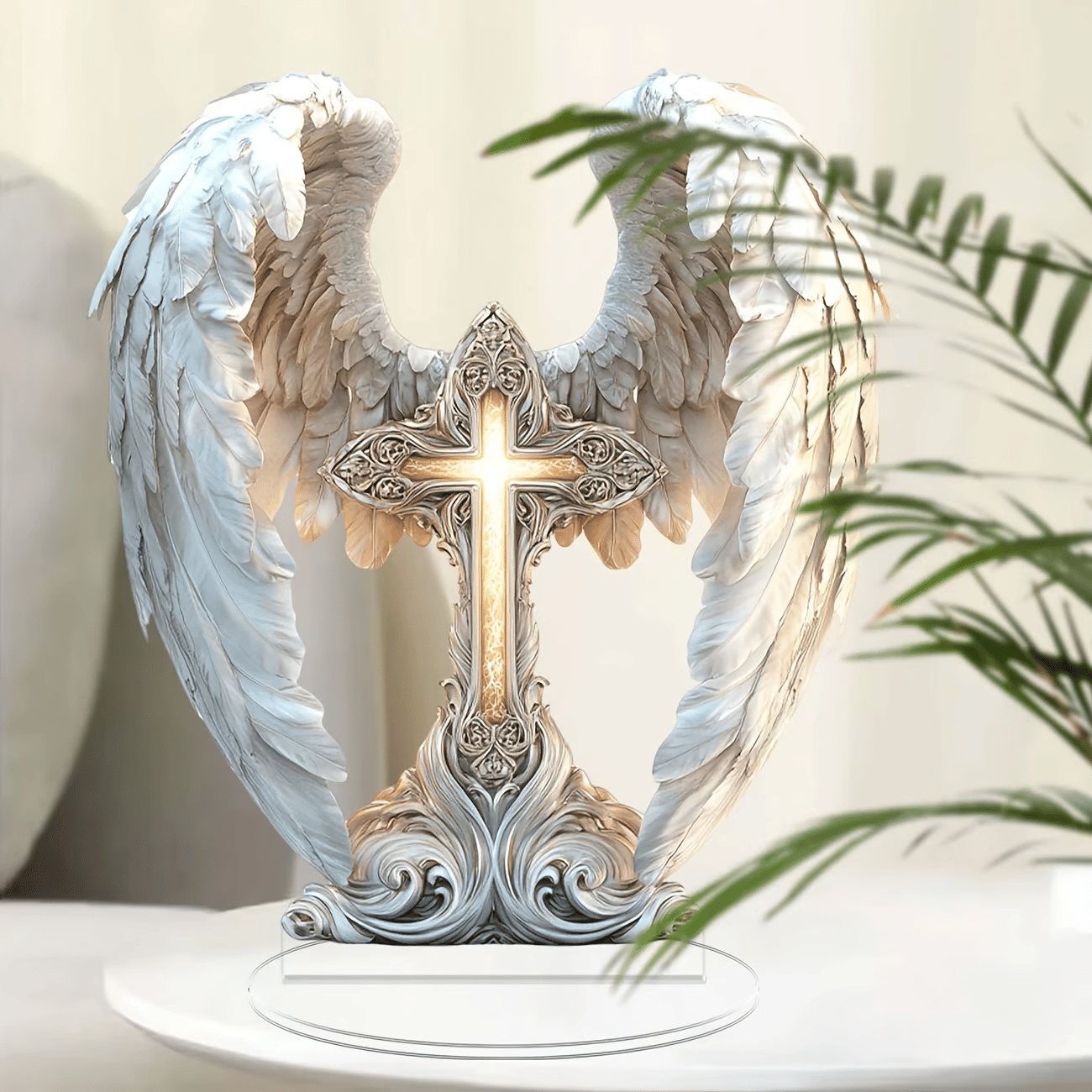 💖LAST DAY SALE 50% OFF-🪽Gorgeous Angel Wings Cross Decoration✝️