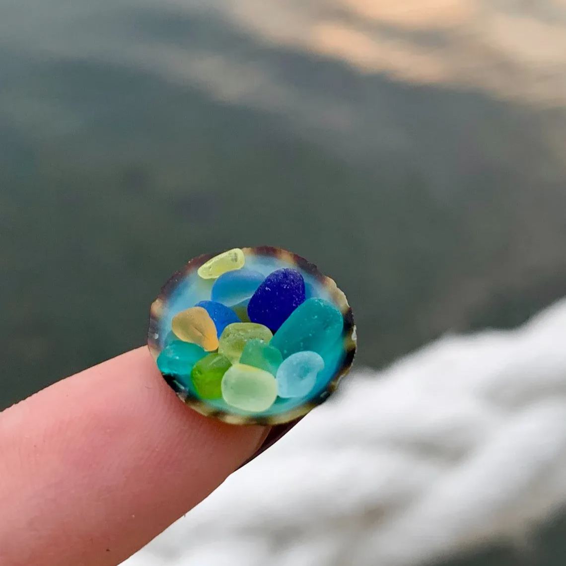 Floating Sea Glass Necklace