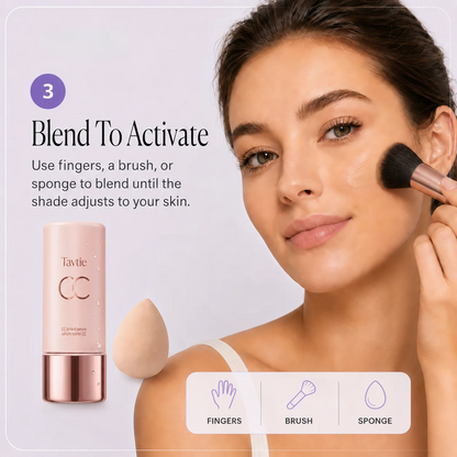 CC Color-Correcting Tinted Serum – Lightweight, Shade-Adaptive Coverage with 24H Hydration & 16H Waterproof Wear