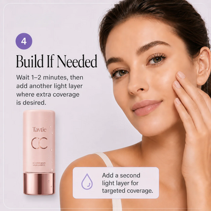 CC Color-Correcting Tinted Serum – Lightweight, Shade-Adaptive Coverage with 24H Hydration & 16H Waterproof Wear