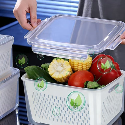 Food Storage Containers for Fridge with Removable Colander