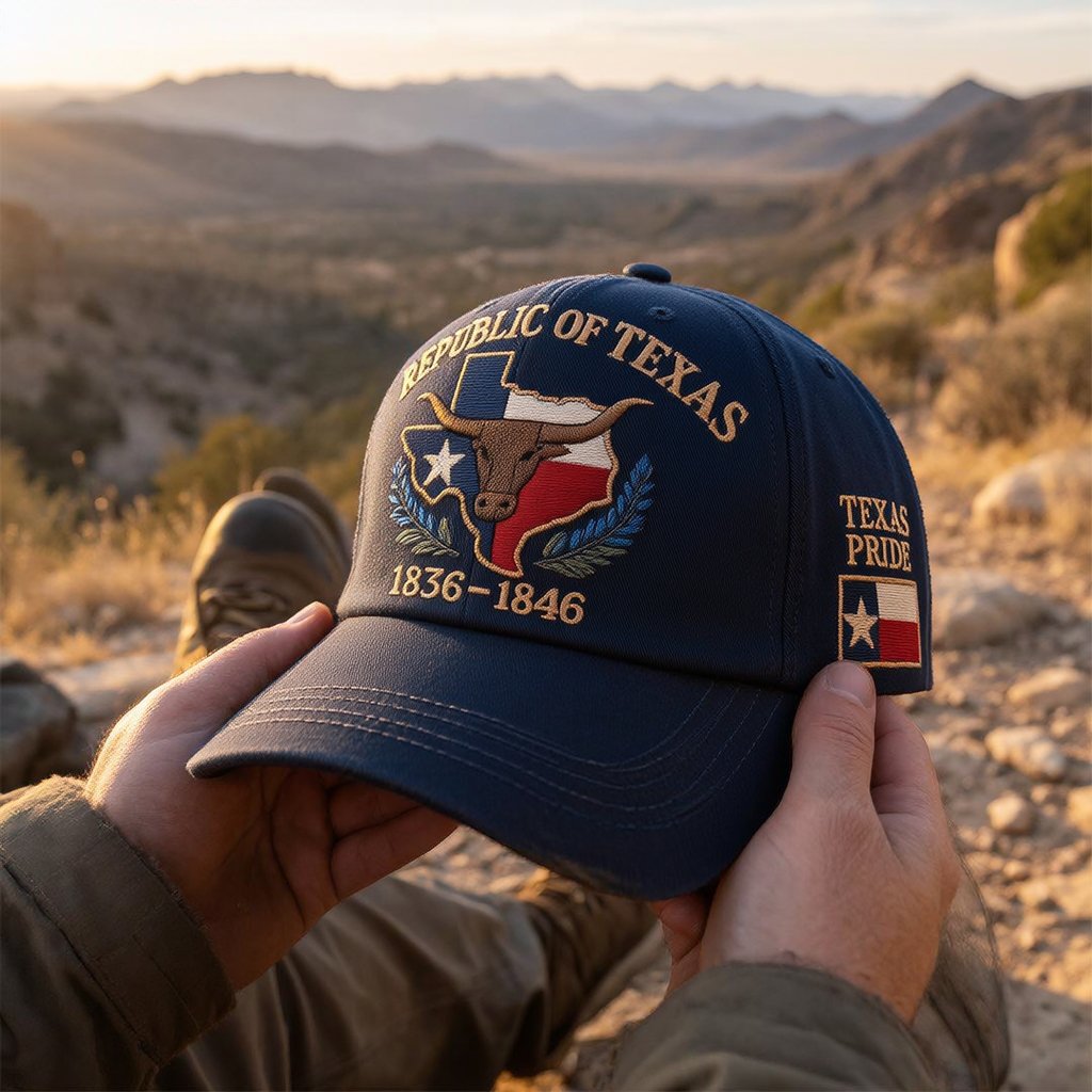 Republic of Texas Longhorn Hat - desert