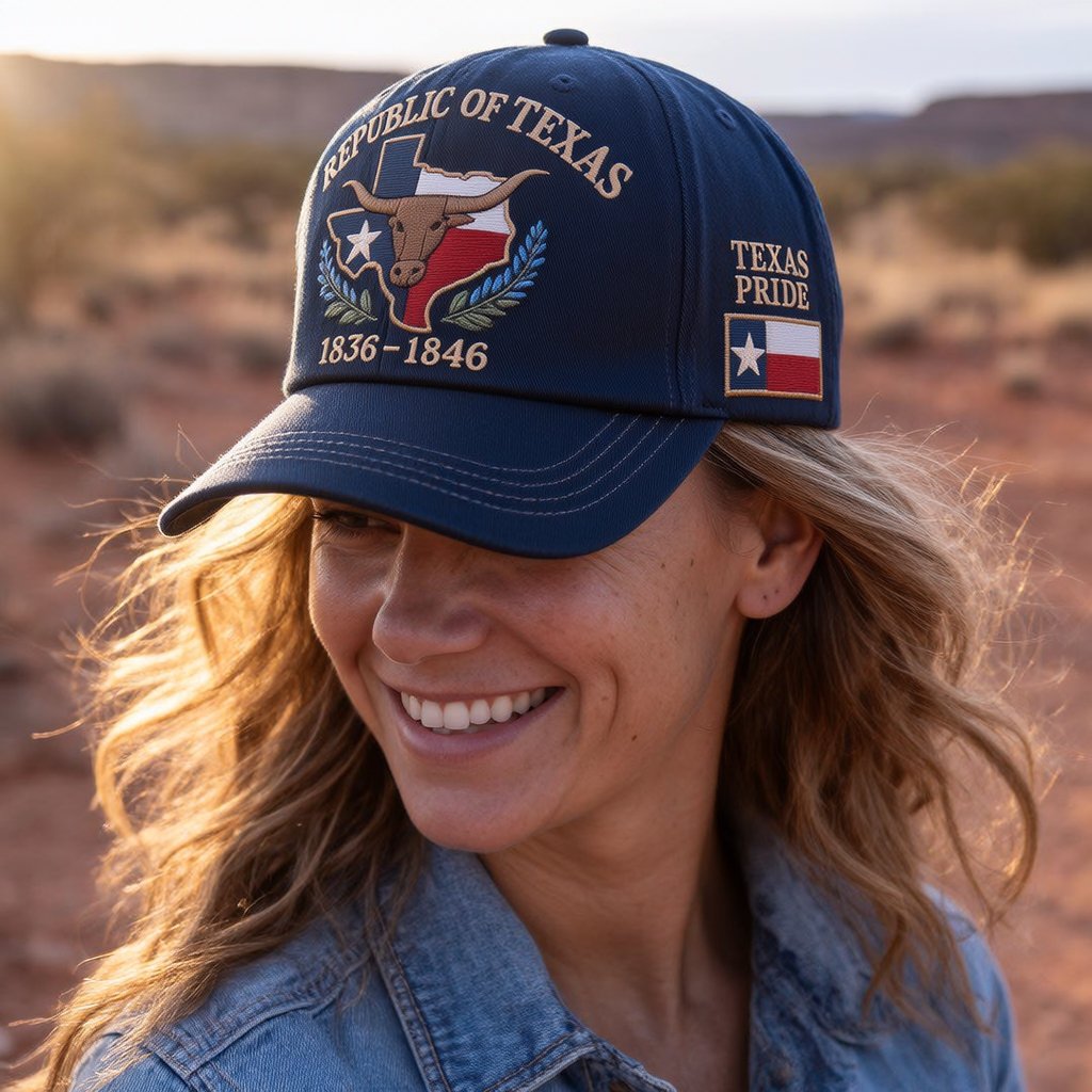 Republic of Texas Longhorn Hat - worn