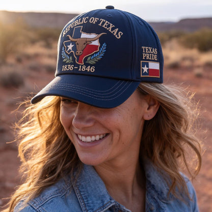 Republic of Texas Longhorn Hat - worn